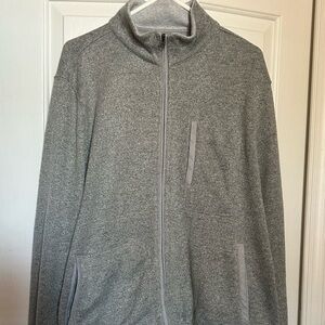Men's Gray Zip-Up Sweater Hoodie
